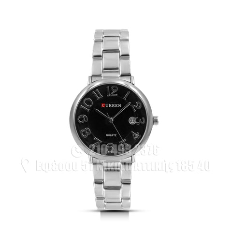 Carren Silver Black Dial Number Markers 40mm 2129