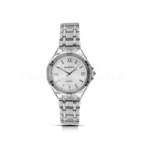 Carren SS Watch White Dial Oyster Roman Markers Quartz 40mm 202212